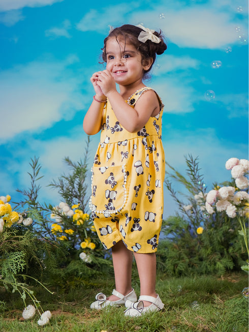 Girl's Yellow Romper